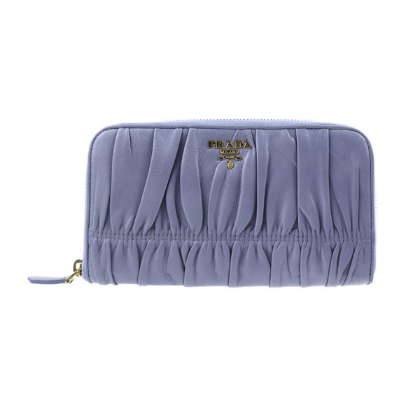 Prada Nappa Gaufre Long Wallet Purple - Picture 1 of 7
